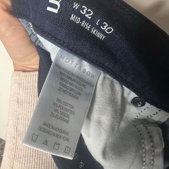 Mott & Bow Mid-Rise Skinny Grove Jeans Sz 32 W 30L - Picture 7 of 7